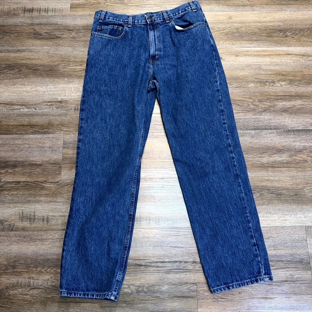 Kirkland Signature Blue Denim Jeans Men W36 x L32 Straight-Leg Dark Wash